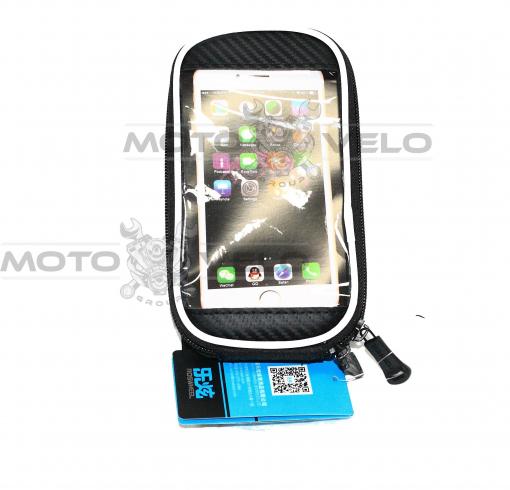 Велосипедная сумка на раму (для инструмента и смартфона 5.5″ , водонепроницаемая, чёрная,ROSWHEEL) (#MD), mod:GA-45